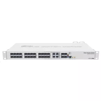 MikroTik Cloud Router Switch CRS328-4C-20S-4S+RM, 800MHz CPU, 512MB RAM, 20x SFP, 4x SFP+, 4x LAN combo, vč. L5 MikroTik Cloud Router Switch CRS328-4C-20S-4S+RM, 800MHz CPU, 512MB RAM, 20x SFP, 4x SFP+, 4x LAN combo, vč. L5