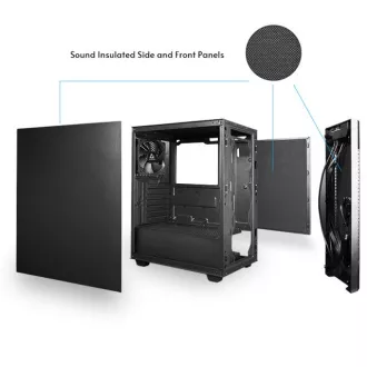 CHIEFTEC skříň AS-01B-OP, mini-ITX, Black, bez zdroje