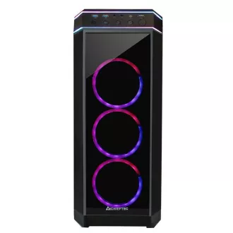 CHIEFTEC skříň STALLION II, ATX, 1x USB-C 3.2, 2x USB 3.1, 1x USB 2.0, 4x 120mm RGB Fan, černá CHIEFTEC skříň STALLION II, ATX, 1x USB-C 3.2, 2x USB 3.1, 1x USB 2.0, 4x 120mm RGB Fan, černá