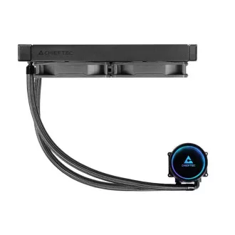 CHIEFTEC vodní chlazení CPU Iceberg 240 Dark, 2x120mm, ARGB vodní blok, LGA1851, AM5, černá CHIEFTEC vodní chlazení CPU Iceberg 240 Dark, 2x120mm, ARGB vodní blok, LGA1851, AM5, černá
