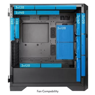 CHIEFTEC skříň APEX LUMO, E-ATX, 1x USB-C 3.2, 2x USB 3.0, 4x 140mm ARGB Fan, ARGB Hub, černá CHIEFTEC skříň APEX LUMO, E-ATX, 1x USB-C 3.2, 2x USB 3.0, 4x 140mm ARGB Fan, ARGB Hub, černá