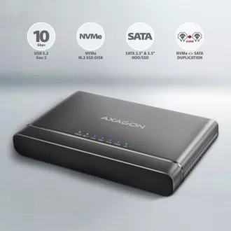 AXAGON ADSA-CC USB-C 10Gbps - NVMe M.2 SSD & SATA 2.5"/3.5" SSD/HDD CLONE MASTER 2 adaptér AXAGON ADSA-CC USB-C 10Gbps - NVMe M.2 SSD & SATA 2.5"/3.5" SSD/HDD CLONE MASTER 2 adaptér