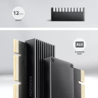 AXAGON PCEM2-XS, PCIe x16 - M.2 NVMe M-key slot adaptér, kryt s chladičem pro pasivní chlazení AXAGON PCEM2-XS, PCIe x16 - M.2 NVMe M-key slot adaptér, kryt s chladičem pro pasivní chlazení