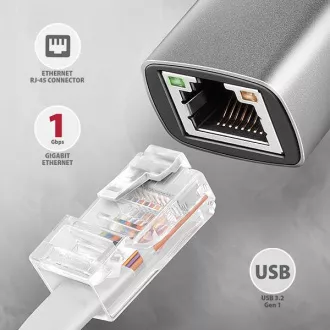 AXAGON ADE-TXCA, USB-C + USB-A 3.2 Gen 1 - Gigabit Ethernet síťová karta, Asix AX88179, auto instal AXAGON ADE-TXCA, USB-C + USB-A 3.2 Gen 1 - Gigabit Ethernet síťová karta, Asix AX88179, auto instal
