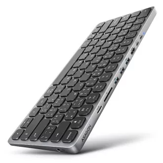 AXAGON HMC-KB-CS, USB 5Gbps hub s CZ/SK klávesnicí, HDMI 4K/60Hz, 3x USB-A, SD/mSD, audio, PD 100W, kabel USB-C 60cm AXAGON HMC-KB-CS, USB 5Gbps hub s CZ/SK klávesnicí, HDMI 4K/60Hz, 3x USB-A, SD/mSD, audio, PD 100W, kabel USB-C 60cm