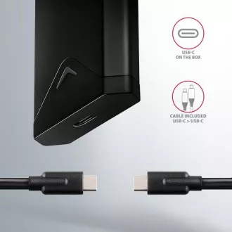 AXAGON EEM2-UB2, USB-C 10Gbps - M.2 NVMe SSD ARROW box, černý AXAGON EEM2-UB2, USB-C 10Gbps - M.2 NVMe SSD ARROW box, černý