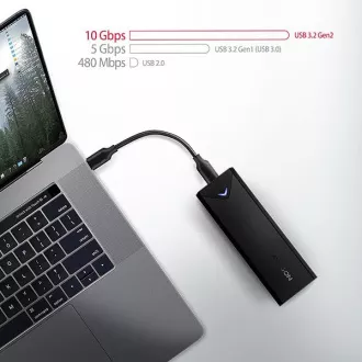 AXAGON EEM2-UB2, USB-C 10Gbps - M.2 NVMe SSD ARROW box, černý AXAGON EEM2-UB2, USB-C 10Gbps - M.2 NVMe SSD ARROW box, černý