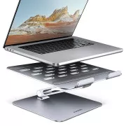 AXAGON STND-LQ hliníkový HQ stojan na notebook 10"-17.3" nastavitelná výška a úhel, šedý