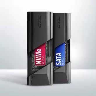 AXAGON EEM2-GTS2, USB-C 10Gbps - M.2 NVMe & SATA SSD kovový THIN box, bezšroubkový AXAGON EEM2-GTS2, USB-C 10Gbps - M.2 NVMe & SATA SSD kovový THIN box, bezšroubkový