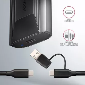 AXAGON EEM2-GTS2, USB-C 10Gbps - M.2 NVMe & SATA SSD kovový THIN box, bezšroubkový AXAGON EEM2-GTS2, USB-C 10Gbps - M.2 NVMe & SATA SSD kovový THIN box, bezšroubkový
