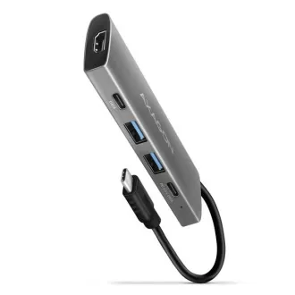 AXAGON HMC-5G21, USB 10Gb/s hub, porty 2x USB-A, 2x USB-C, HDMI 4k/30, PD 60W, kabel USB-C 13cm AXAGON HMC-5G21, USB 10Gb/s hub, porty 2x USB-A, 2x USB-C, HDMI 4k/30, PD 60W, kabel USB-C 13cm