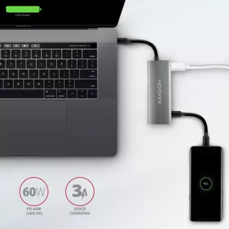 AXAGON HMC-5G21, USB 10Gb/s hub, porty 2x USB-A, 2x USB-C, HDMI 4k/30, PD 60W, kabel USB-C 13cm AXAGON HMC-5G21, USB 10Gb/s hub, porty 2x USB-A, 2x USB-C, HDMI 4k/30, PD 60W, kabel USB-C 13cm