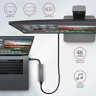 AXAGON HMC-5G21, USB 10Gb/s hub, porty 2x USB-A, 2x USB-C, HDMI 4k/30, PD 60W, kabel USB-C 13cm AXAGON HMC-5G21, USB 10Gb/s hub, porty 2x USB-A, 2x USB-C, HDMI 4k/30, PD 60W, kabel USB-C 13cm