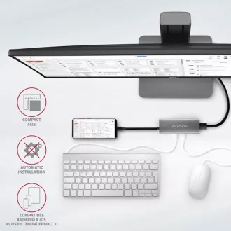 AXAGON HMC-5G21, USB 10Gb/s hub, porty 2x USB-A, 2x USB-C, HDMI 4k/30, PD 60W, kabel USB-C 13cm AXAGON HMC-5G21, USB 10Gb/s hub, porty 2x USB-A, 2x USB-C, HDMI 4k/30, PD 60W, kabel USB-C 13cm