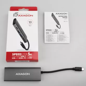AXAGON HMC-5G21, USB 10Gb/s hub, porty 2x USB-A, 2x USB-C, HDMI 4k/30, PD 60W, kabel USB-C 13cm AXAGON HMC-5G21, USB 10Gb/s hub, porty 2x USB-A, 2x USB-C, HDMI 4k/30, PD 60W, kabel USB-C 13cm