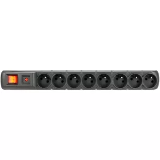 19" rozvodný panel ACAR 8x230V, vypínač, indikátor napětí, přepěťová ochrana, kabel 3m, 1, 5U 19" rozvodný panel ACAR 8x230V, vypínač, indikátor napětí, přepěťová ochrana, kabel 3m, 1, 5U