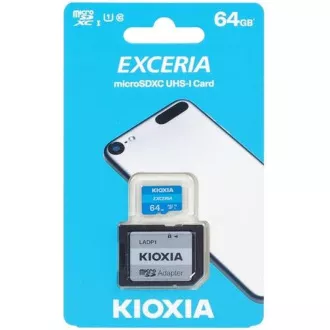 KIOXIA Exceria microSDXC card 64GB M203, UHS-I U1 Class 10 KIOXIA Exceria microSDXC card 64GB M203, UHS-I U1 Class 10