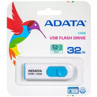 ADATA Flash Disk 32GB C008, USB 2.0 Classic, bílá ADATA Flash Disk 32GB C008, USB 2.0 Classic, bílá