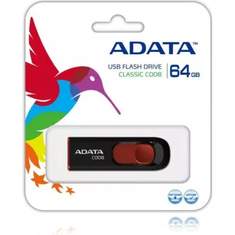 ADATA Flash Disk 64GB C008, USB 2.0 Classic, černá ADATA Flash Disk 64GB C008, USB 2.0 Classic, černá