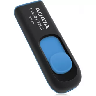 ADATA Flash Disk 32GB UV128, USB 3.1 Dash Drive (R:40/W:25 MB/s) černá/modrá ADATA Flash Disk 32GB UV128, USB 3.1 Dash Drive (R:40/W:25 MB/s) černá/modrá