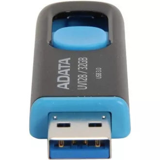 ADATA Flash Disk 32GB UV128, USB 3.1 Dash Drive (R:40/W:25 MB/s) černá/modrá ADATA Flash Disk 32GB UV128, USB 3.1 Dash Drive (R:40/W:25 MB/s) černá/modrá