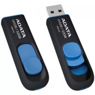 ADATA Flash Disk 32GB UV128, USB 3.1 Dash Drive (R:40/W:25 MB/s) černá/modrá ADATA Flash Disk 32GB UV128, USB 3.1 Dash Drive (R:40/W:25 MB/s) černá/modrá