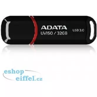 ADATA Flash Disk 32GB UV150, USB 3.1 Dash Drive (R:90/W:20 MB/s) černá ADATA Flash Disk 32GB UV150, USB 3.1 Dash Drive (R:90/W:20 MB/s) černá