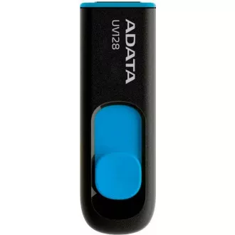 ADATA Flash Disk 64GB UV128, USB 3.1 Dash Drive (R:90/W:40 MB/s) černá/modrá ADATA Flash Disk 64GB UV128, USB 3.1 Dash Drive (R:90/W:40 MB/s) černá/modrá