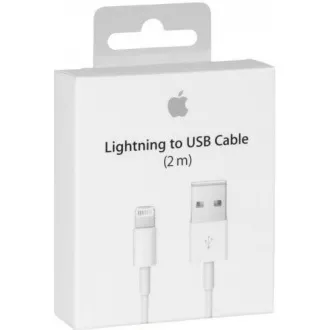 APPLE USB kabel s lightning konetorem - bílý (bulk balení) 2m APPLE USB kabel s lightning konetorem - bílý (bulk balení) 2m