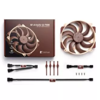 NOCTUA Ventilátor NF-A14x25r-G2-PWM, 140mm, hnědá NOCTUA Ventilátor NF-A14x25r-G2-PWM, 140mm, hnědá