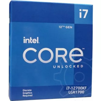 CPU INTEL Core i7-12700KF, 3.60GHz, 25MB L3 LGA1700, BOX (bez chladiče, bez VGA) CPU INTEL Core i7-12700KF, 3.60GHz, 25MB L3 LGA1700, BOX (bez chladiče, bez VGA)