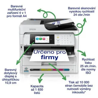 EPSON tiskárna ink WorkForce WF-C5890DWF, 4v1, A4, 25ppm, USB, LAN, Wi-Fi (Direct) EPSON tiskárna ink WorkForce WF-C5890DWF, 4v1, A4, 25ppm, USB, LAN, Wi-Fi (Direct)