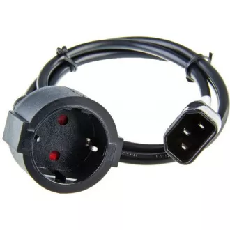 AVACOM síťový kabel pro výstup UPS - redukce PC konektor (IEC) na běžnou zásuvku (schuko) 1m AVACOM síťový kabel pro výstup UPS - redukce PC konektor (IEC) na běžnou zásuvku (schuko) 1m