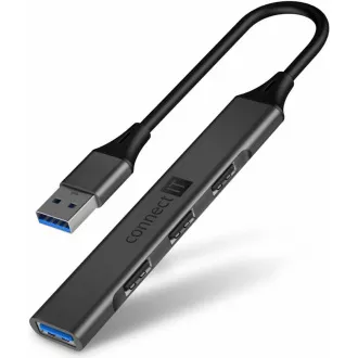 CONNECT IT USB-A hub, (1xUSB-A 3.0, 3xUSB-A 2.0), externí, antracitová CONNECT IT USB-A hub, (1xUSB-A 3.0, 3xUSB-A 2.0), externí, antracitová