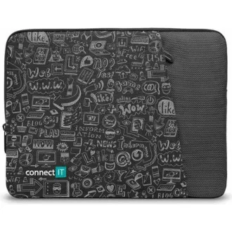 CONNECT IT Doodle pouzdro pro notebook 13.3", černá CONNECT IT Doodle pouzdro pro notebook 13.3", černá