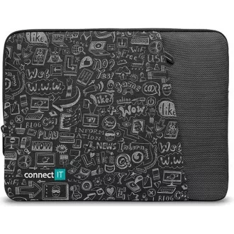 CONNECT IT Doodle pouzdro pro notebook 13.3", černá CONNECT IT Doodle pouzdro pro notebook 13.3", černá