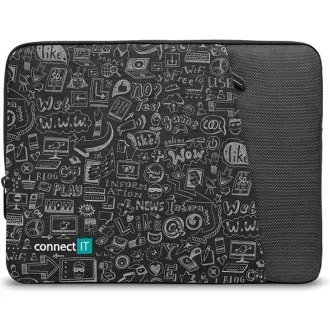 CONNECT IT Doodle pouzdro pro notebook 15.6", černá CONNECT IT Doodle pouzdro pro notebook 15.6", černá