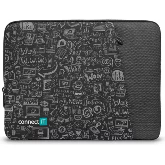 CONNECT IT Doodle pouzdro pro notebook 15.6", černá CONNECT IT Doodle pouzdro pro notebook 15.6", černá