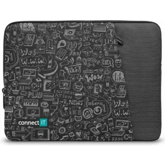 CONNECT IT Doodle pouzdro pro notebook 15.6", černá CONNECT IT Doodle pouzdro pro notebook 15.6", černá