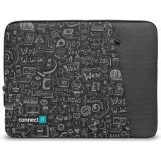 CONNECT IT Doodle pouzdro pro notebook 15.6", černá CONNECT IT Doodle pouzdro pro notebook 15.6", černá
