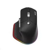 ACER bezdrátová myš Easy Fit Mouse, ergonomická, 4000dpi, 6 tlačítek, RGB, 10m dosah, USB-C, BT, Black
