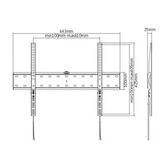 GEMBIRD Držák TV WM-70F-01, 37"-70" (40kg), pevný GEMBIRD Držák TV WM-70F-01, 37"-70" (40kg), pevný
