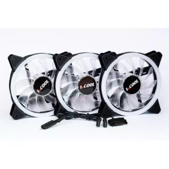 1stCOOL KIT AURA EVO CRYSTAL ARGB 3x Crystal White ventilátor + ARGB Nano řadič 1stCOOL KIT AURA EVO CRYSTAL ARGB 3x Crystal White ventilátor + ARGB Nano řadič