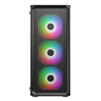 VeinX case HERMES MESH Mid Tower, ATX, 1xUSB 3.0, 2xUSB 2.0, 4x ARGB Fan, ARGB Controller, černá VeinX case HERMES MESH Mid Tower, ATX, 1xUSB 3.0, 2xUSB 2.0, 4x ARGB Fan, ARGB Controller, černá