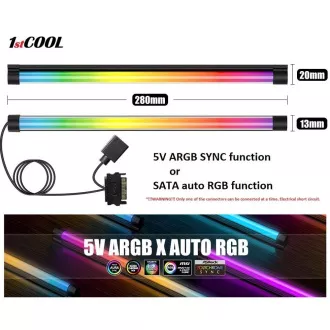 1stCOOL AURA EVO ARGB LED, SATA, 28cm, černá 1stCOOL AURA EVO ARGB LED, SATA, 28cm, černá
