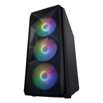 VeinX case ME19A Mid Tower, bez zdroje, 1x USB3.0, 1x USB2.0, 4x 120mm ARGB Fan, 1x ARGB Controller, černá VeinX case ME19A Mid Tower, bez zdroje, 1x USB3.0, 1x USB2.0, 4x 120mm ARGB Fan, 1x ARGB Controller, černá