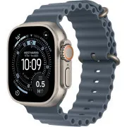 Apple Watch Ultra 3 GPS + Cellular 49mm Natural Titanium Case with Anchor Blue Ocean Band