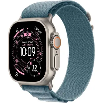 Apple Watch Ultra 3 GPS + Cellular 49mm Natural Titanium Case with Light Blue Alpine Loop - Medium Apple Watch Ultra 3 GPS + Cellular 49mm Natural Titanium Case with Light Blue Alpine Loop - Medium