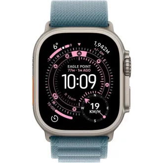 Apple Watch Ultra 3 GPS + Cellular 49mm Natural Titanium Case with Light Blue Alpine Loop - Large Apple Watch Ultra 3 GPS + Cellular 49mm Natural Titanium Case with Light Blue Alpine Loop - Large