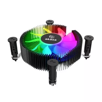 AKASA chladič CPU Socket Intel LGA1700, LGA1851, aRGB, Mini-ITX, nízký chladič AKASA chladič CPU Socket Intel LGA1700, LGA1851, aRGB, Mini-ITX, nízký chladič